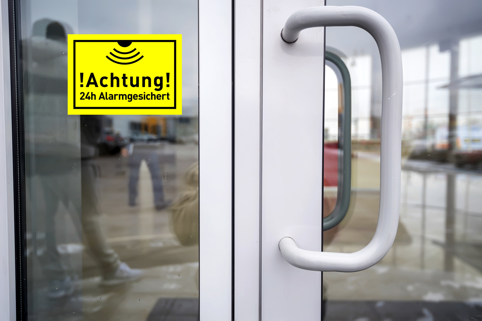 vorschau_alarm_dina5 Alarmgesichert Aufkleber Alarmüberwacht Alarmanlage Warnaufkleber Sicherheit