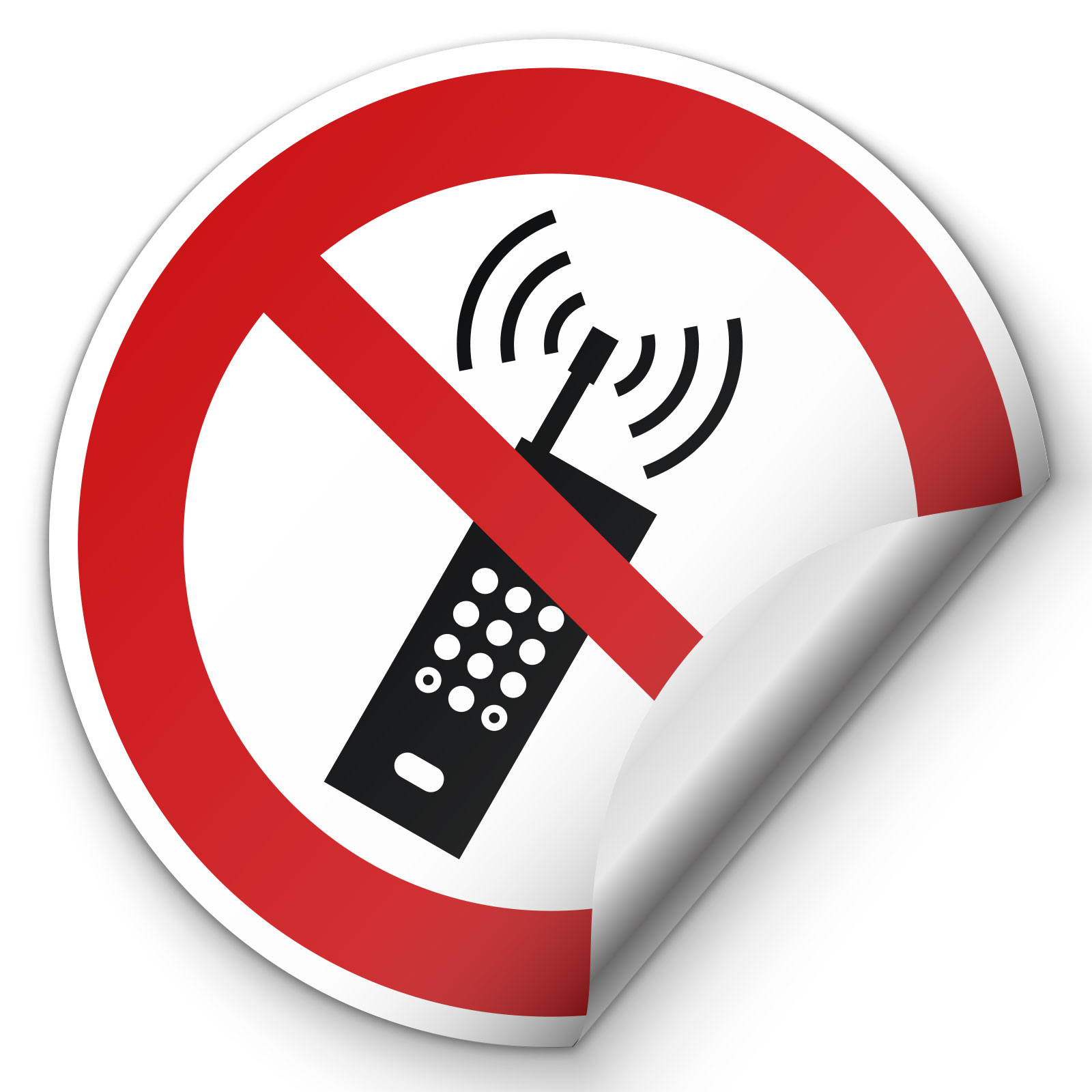 Aufkleber Handys verboten Mobil Sticker Hinweis Verbotszeichen ISO7010 P013 SET