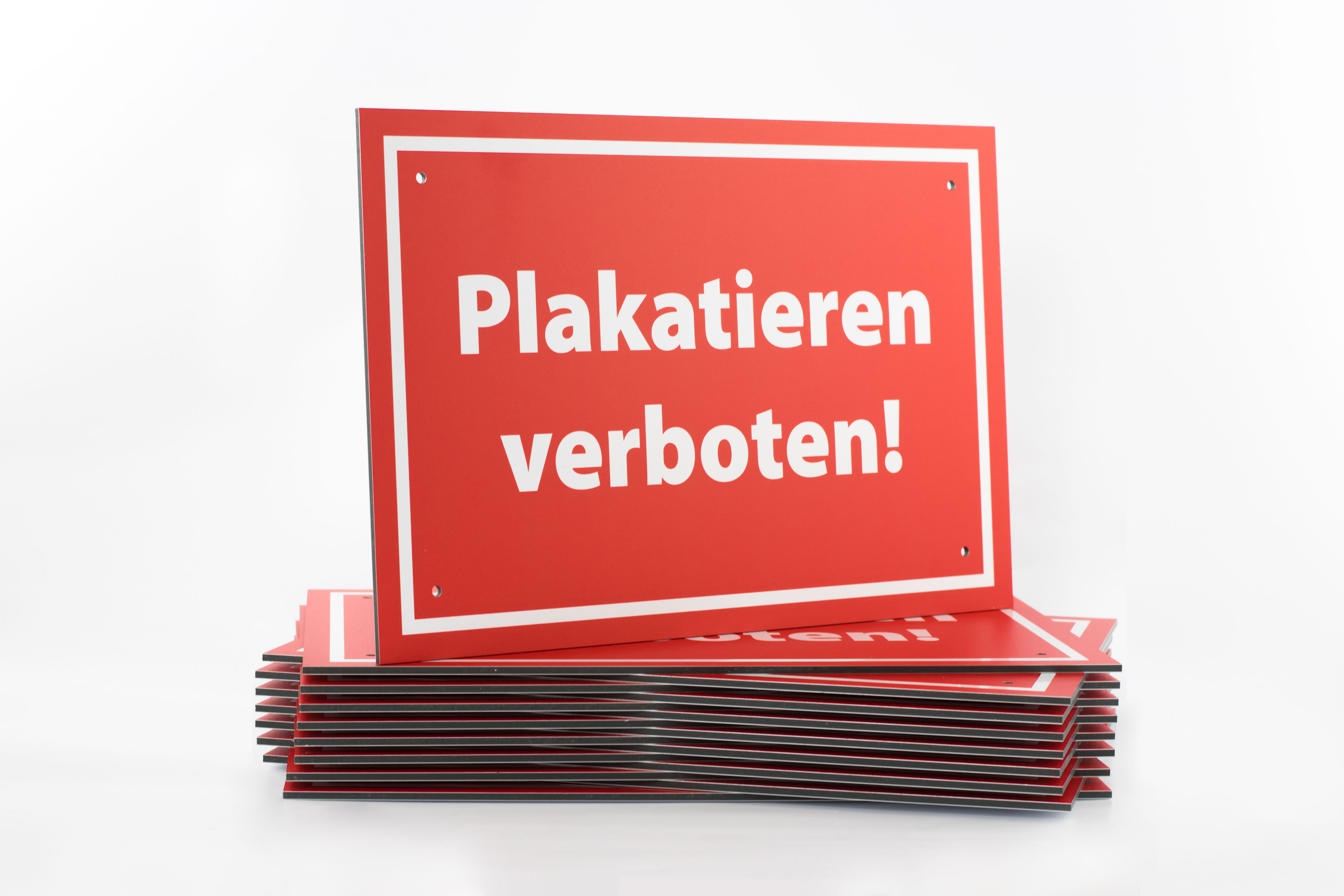 Plakatieren verboten! rot Warnschild Verbotsschild Plakate anbringen verboten