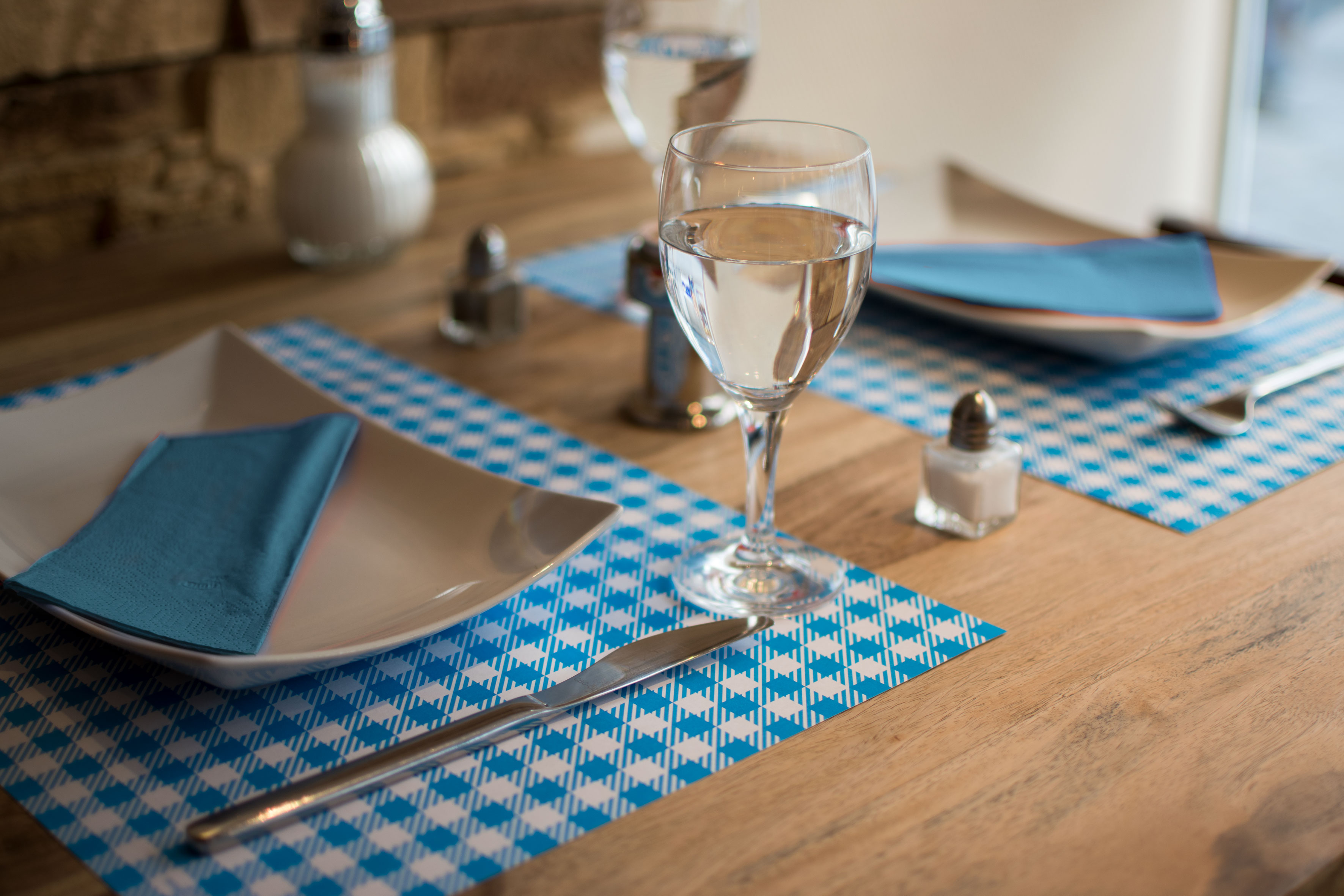 Tischset Papier Vichy Platzset Tischdecke Platzmatte Papiertischset