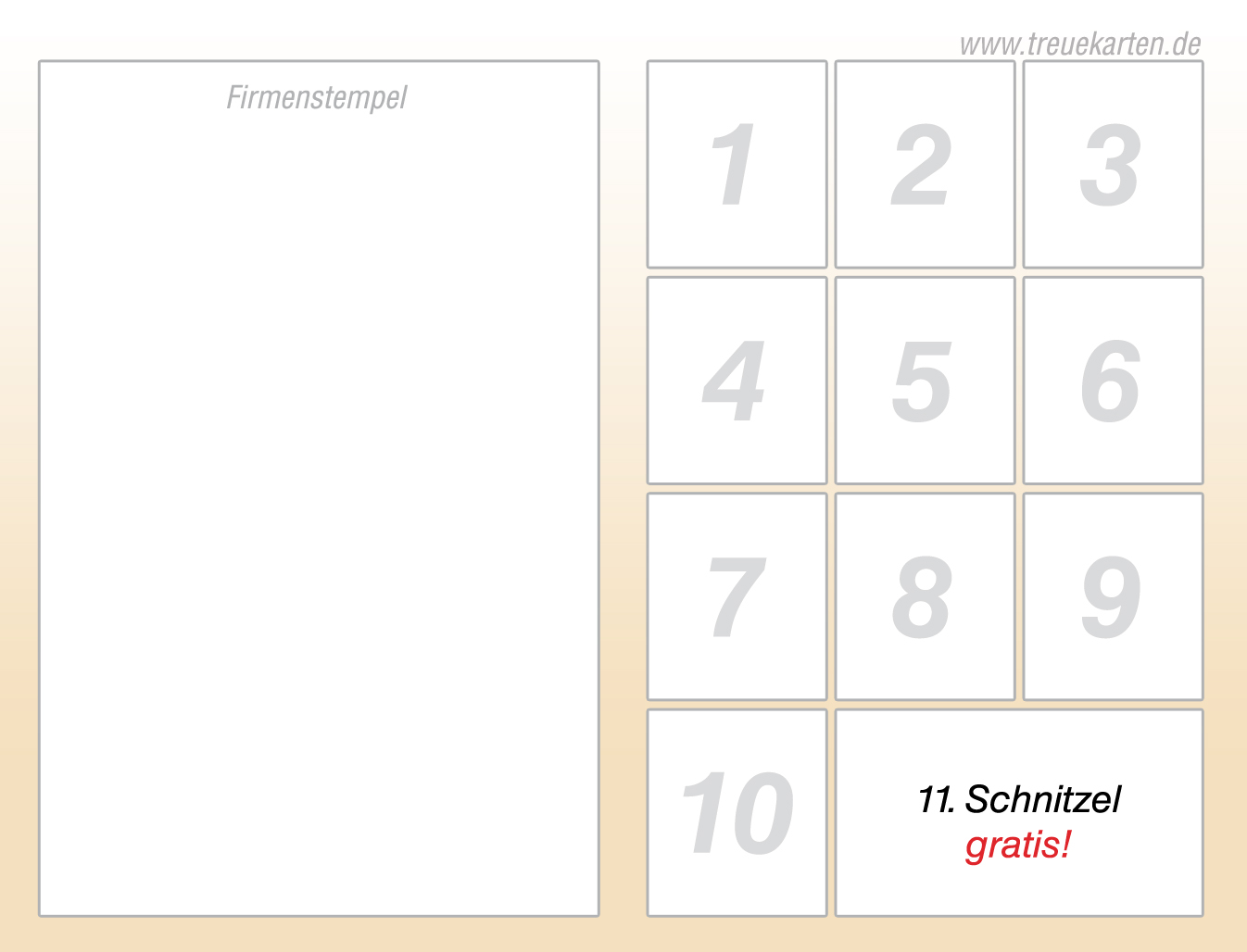 Treuekarte Bonuskarte "Schnitzel" Klappkarte Kundenkarte Premium Perlmutt