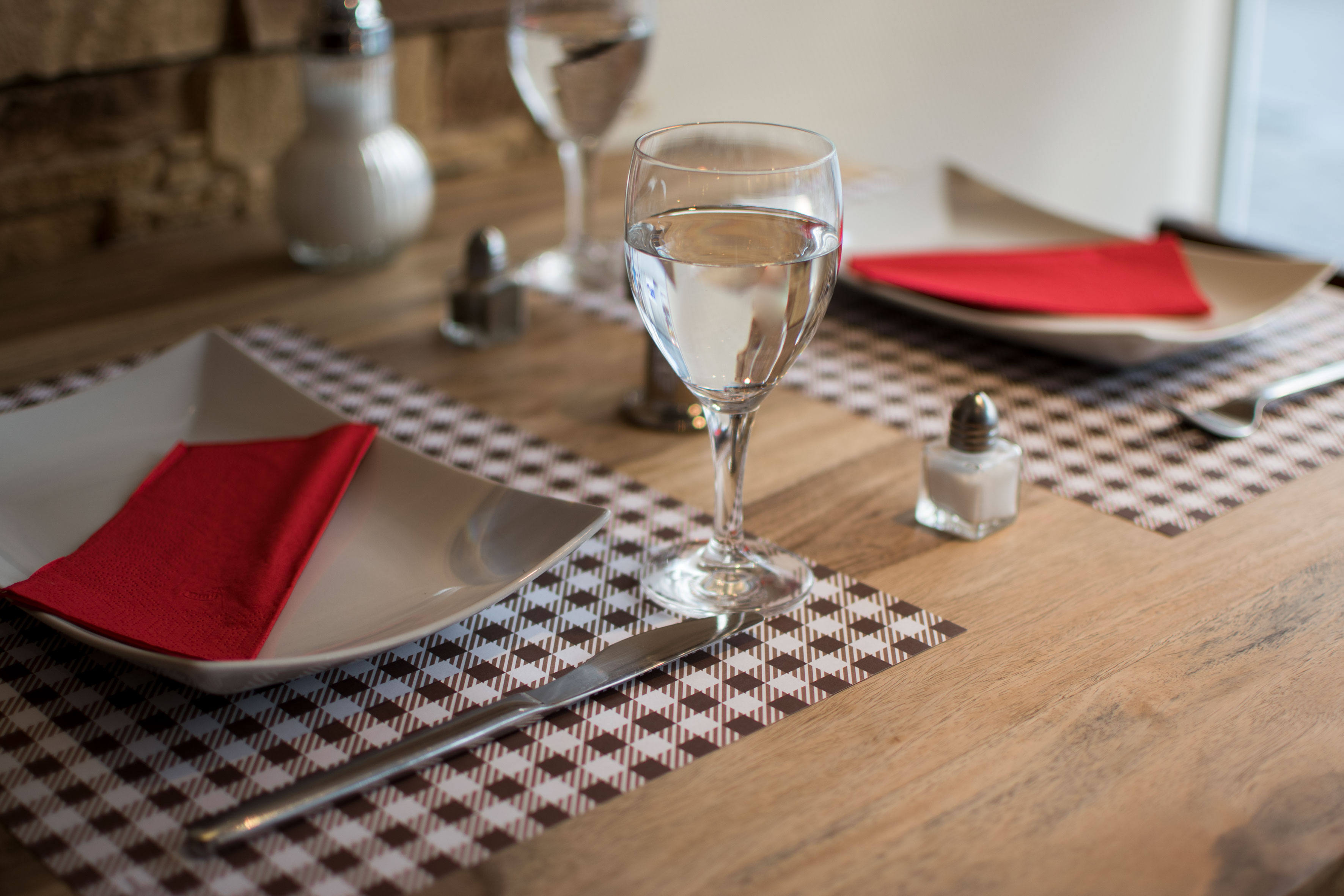 Tischset Papier Vichy Platzset Tischdecke Platzmatte Papiertischset