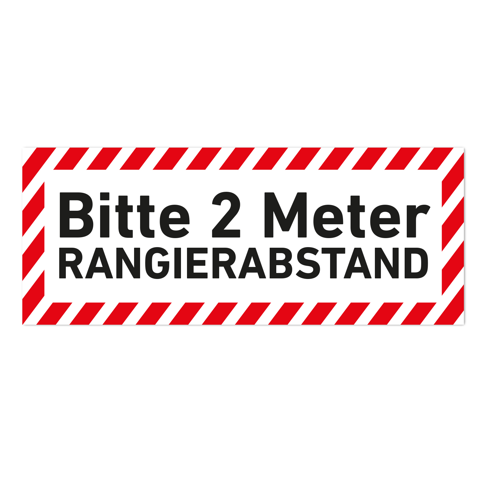 Bitte 2m Rangierabstand! Magnet Magnetschild KFZ Autoschild