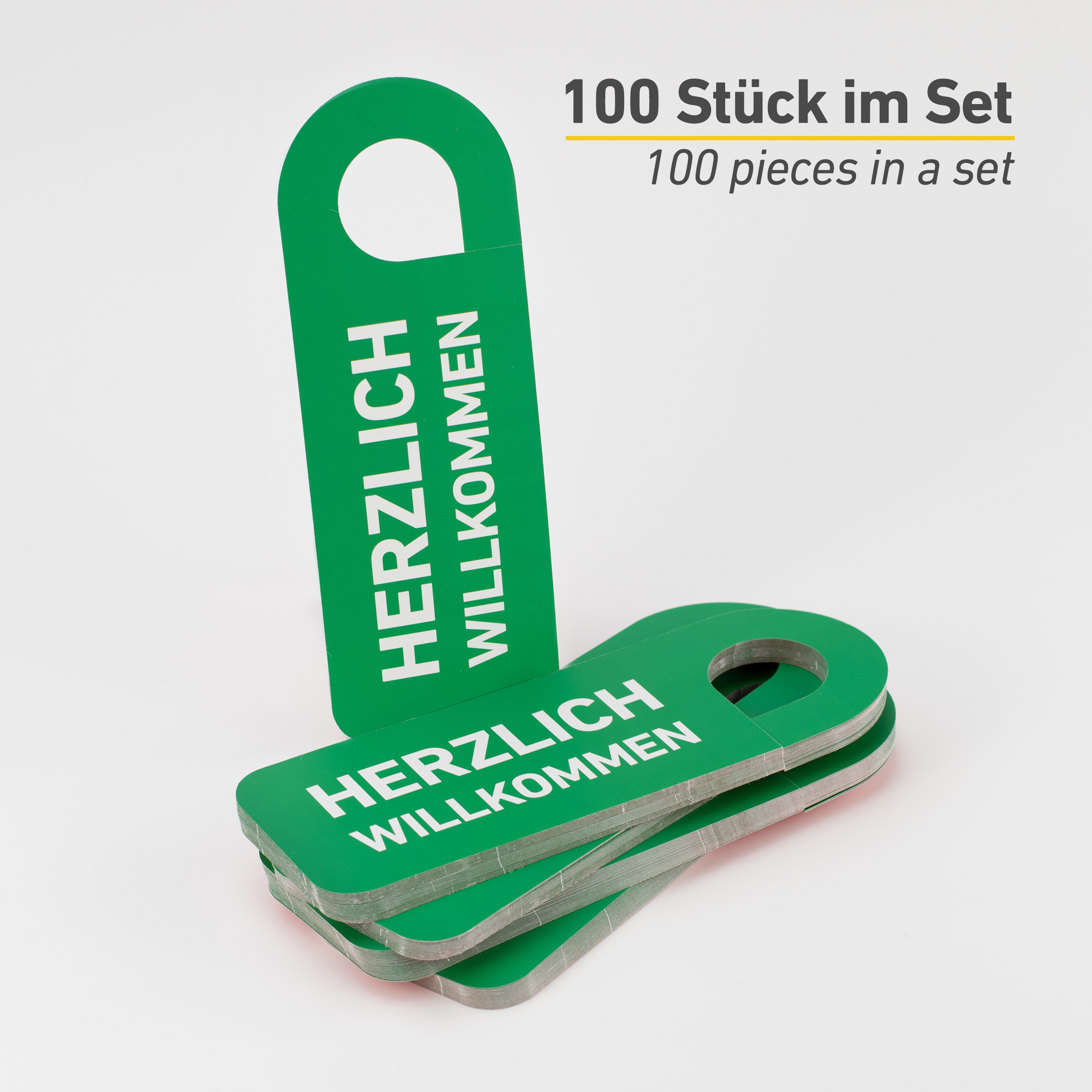 Türanhänger Papier Deko Herzlich Willkommen / Bitte nicht stören