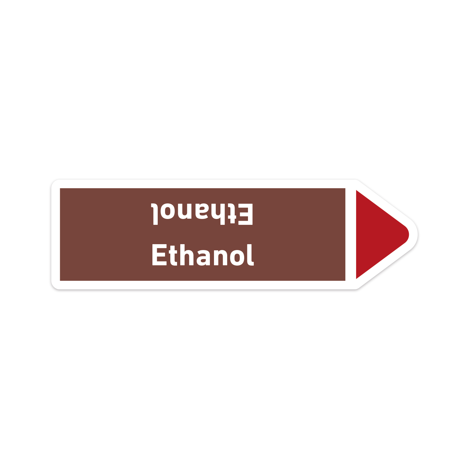 09_Ethanol Rohrleitungskennzeichnung gemäß DIN 2403, brennbare Flüssigkeit, 100x30mm