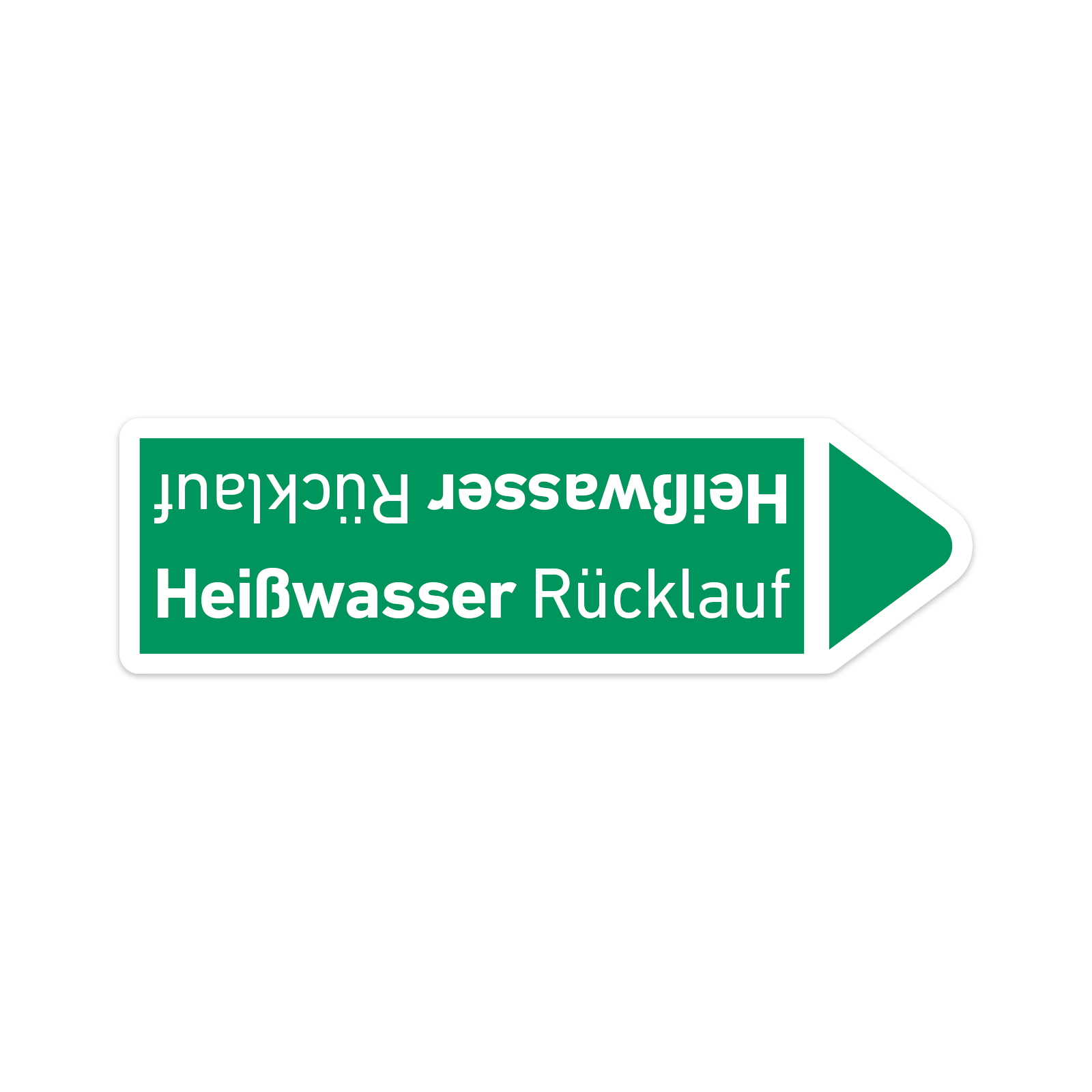 Rohrleitungskennzeichnung gemäß DIN 2403, Wasser, 100x30mm