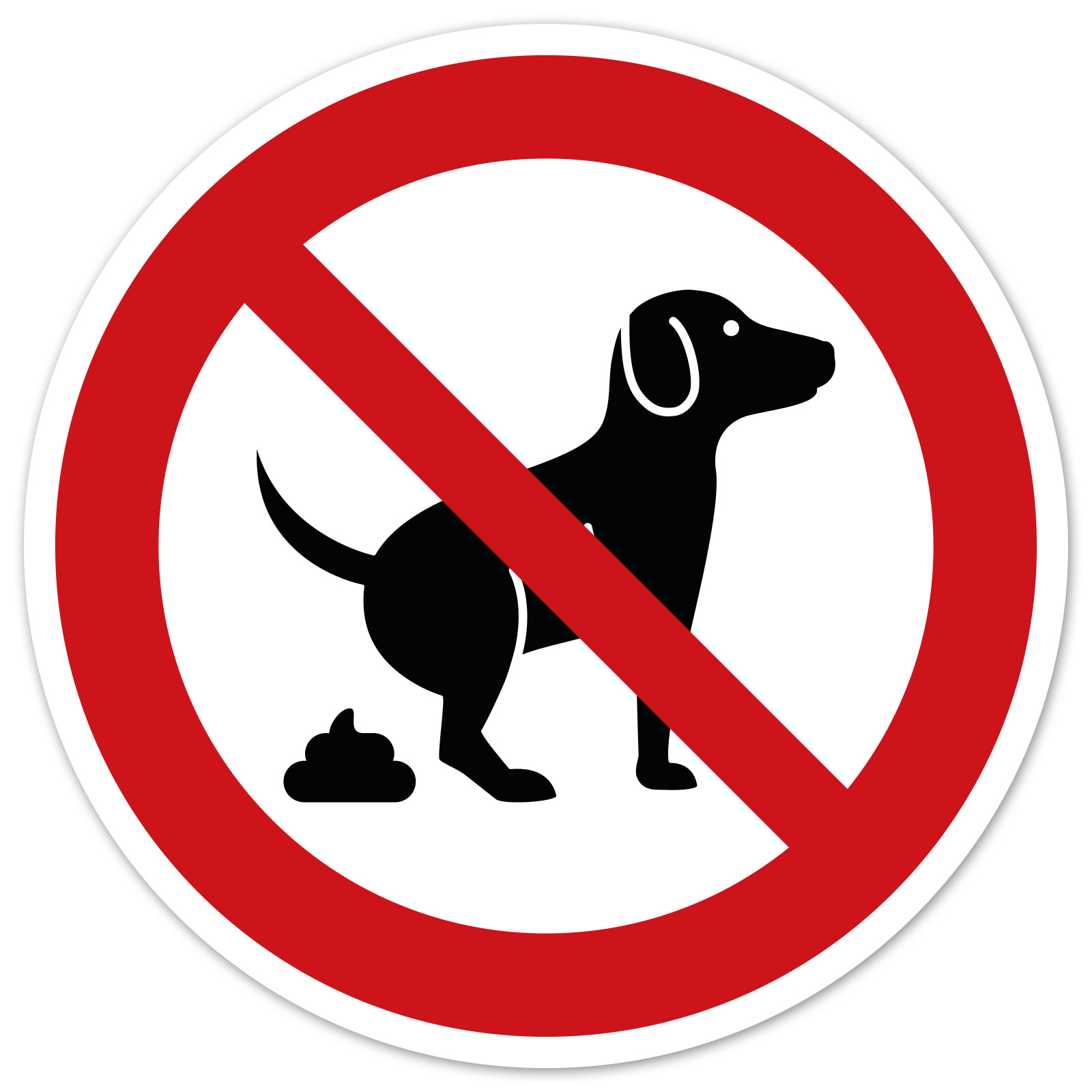 Kein Hundeklo "Hier bitte NICHT" Schild Privat Hinweis Verbot Hartschaumplatte