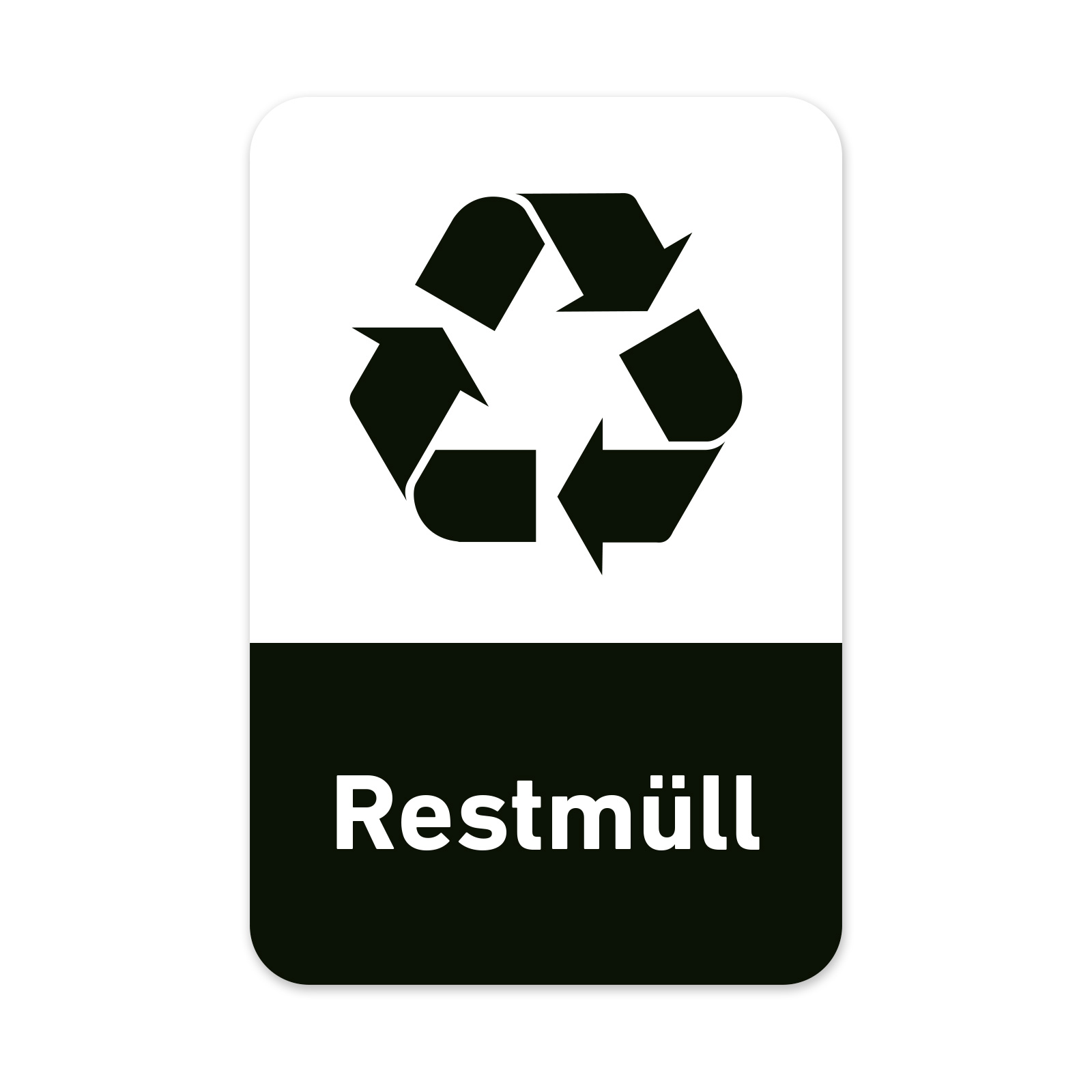 Recycling Aufkleber Restmüll Mülltonnen Mülleimer