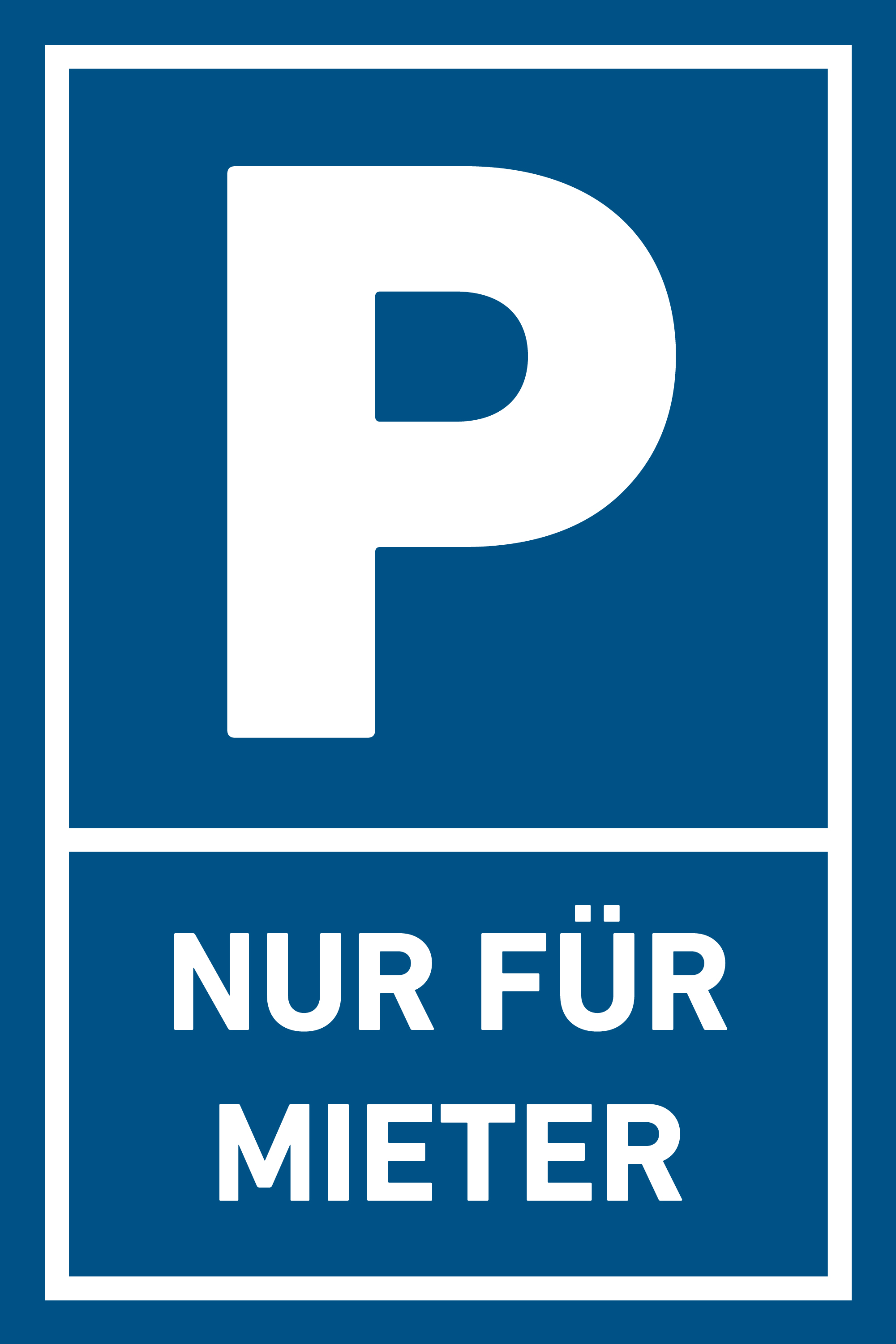 Parkplatz Aufkleber "Nur für Mieter" Parkaufkleber