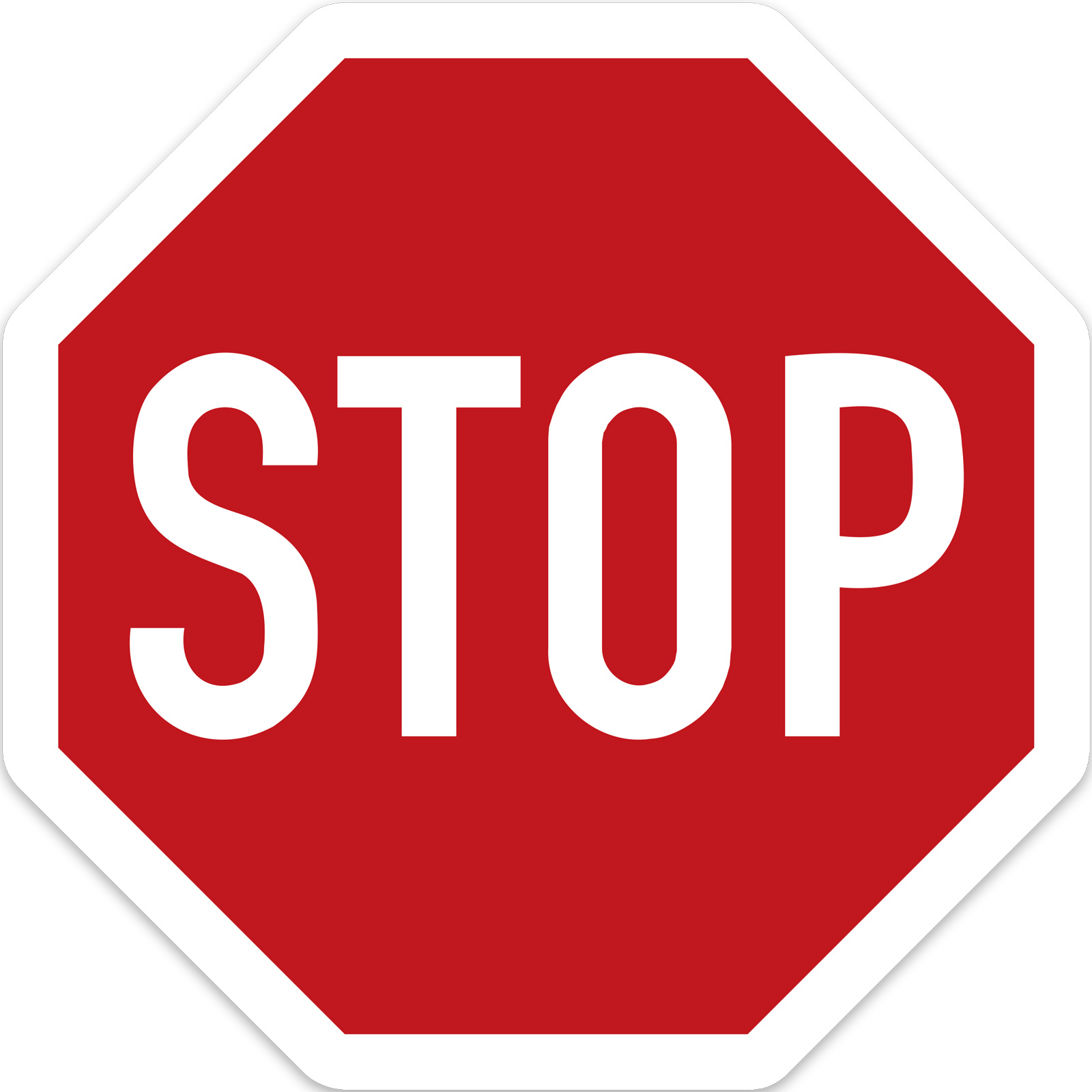Stopschild Stop Aufkleber Sticker rot straßenverkehr