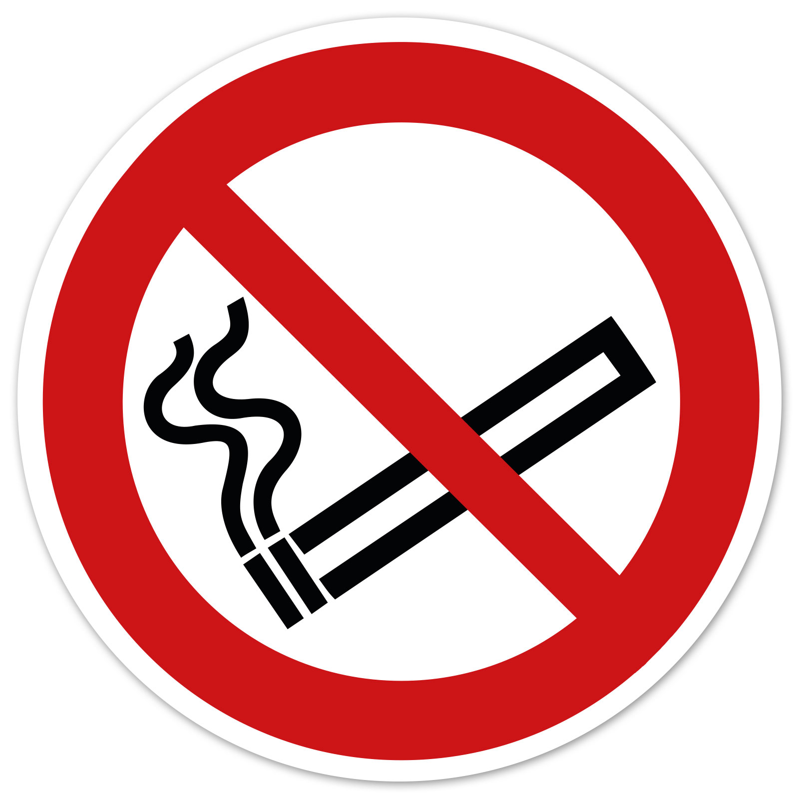 Aufkleber Rauchverbot Rauchen verboten Verbotszeichen ISO7010 P002 SET