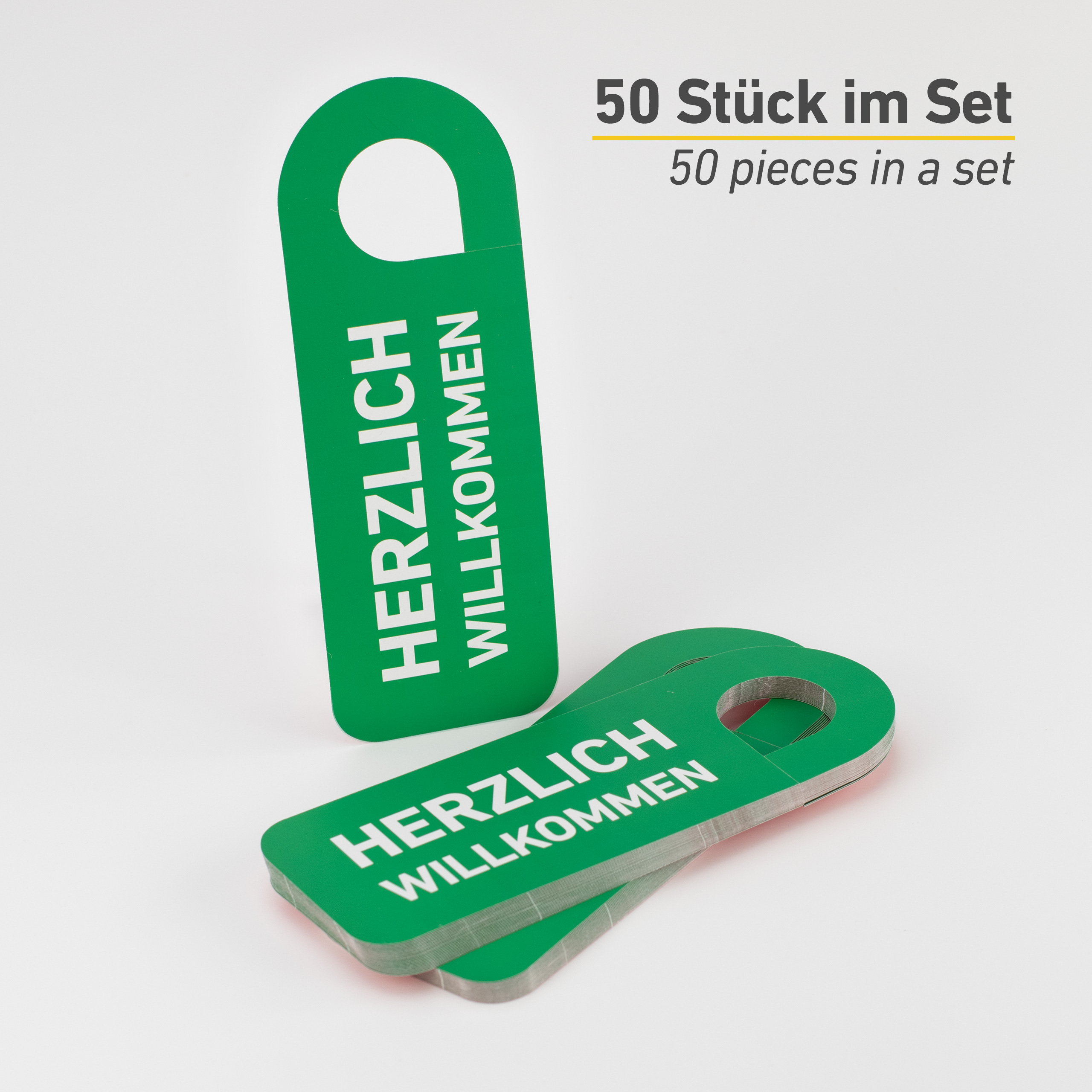 Türanhänger Papier Deko Herzlich Willkommen / Bitte nicht stören