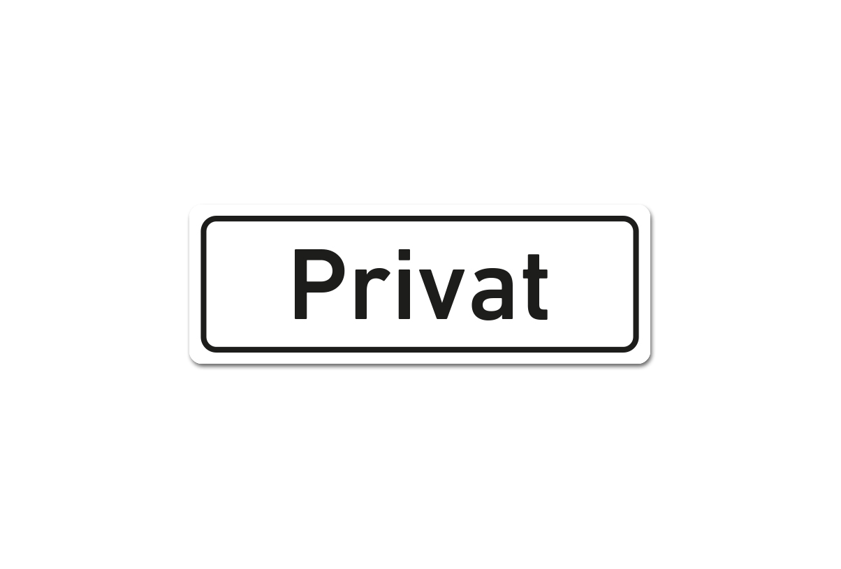 Tür Aufkleber Sticker "Privat" Hinweis Deko 14,5 x 5cm kratzfest