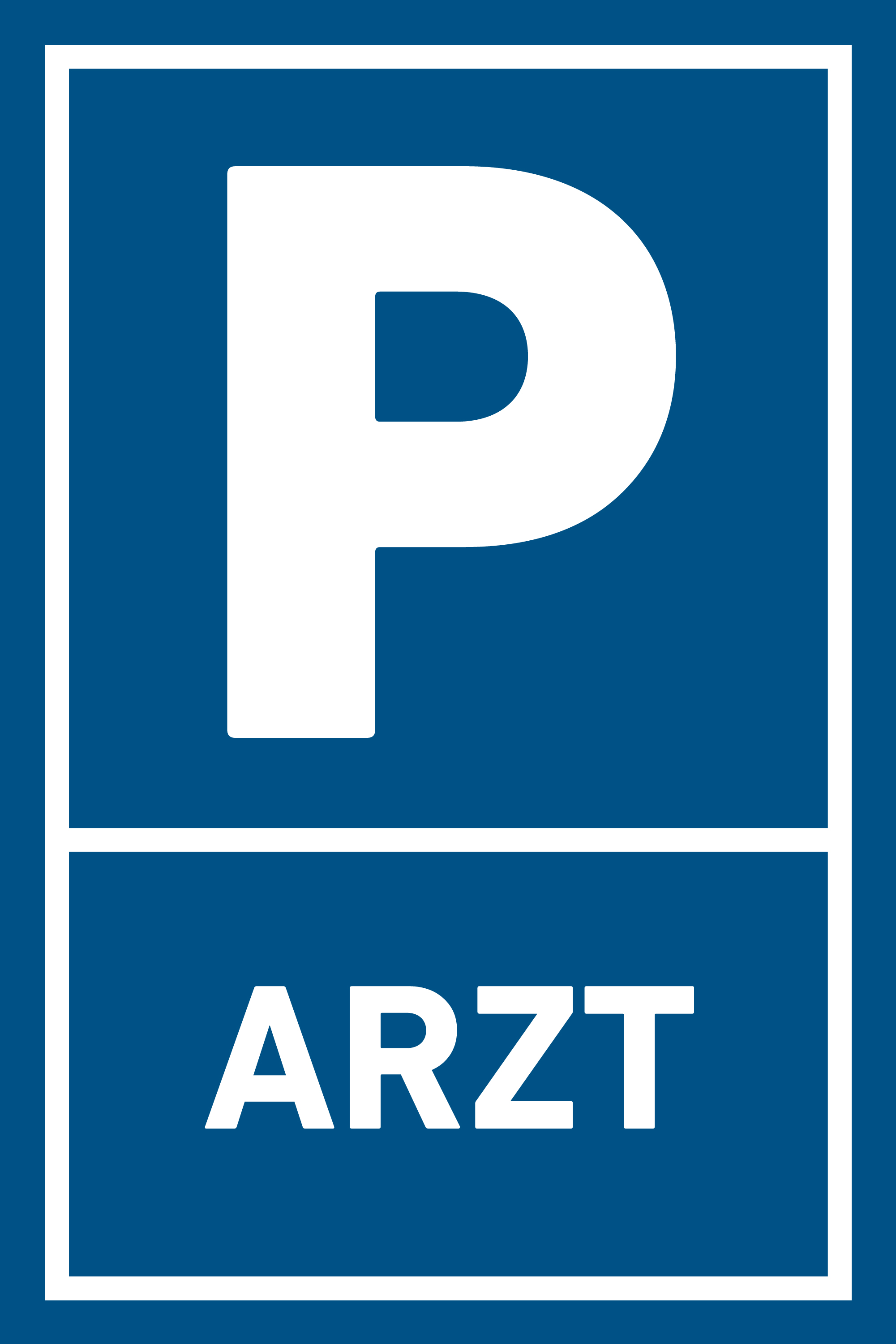 Parkplatz Schild "Arzt" Hartschaum