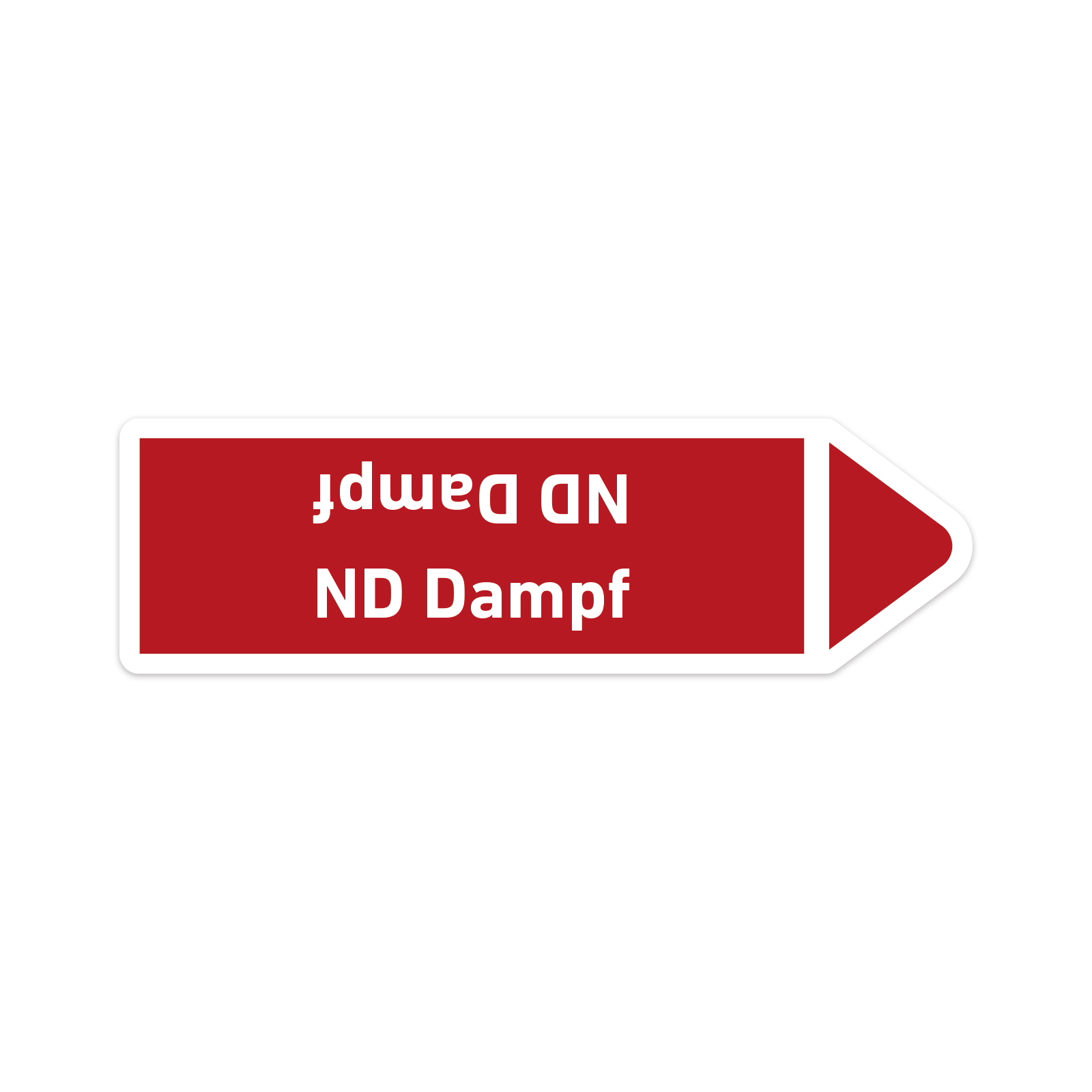 03_ND-Dampf Rohrleitungskennzeichnung gemäß DIN 2403, Wasserdampf, 100x30mm