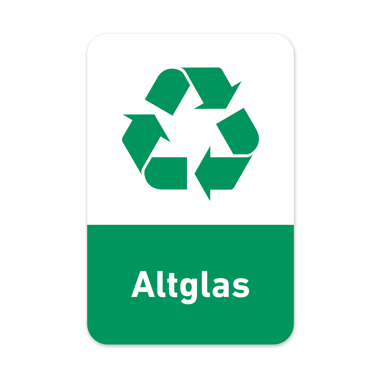 Recycling Aufkleber Altglas Mülltonnen Mülleimer