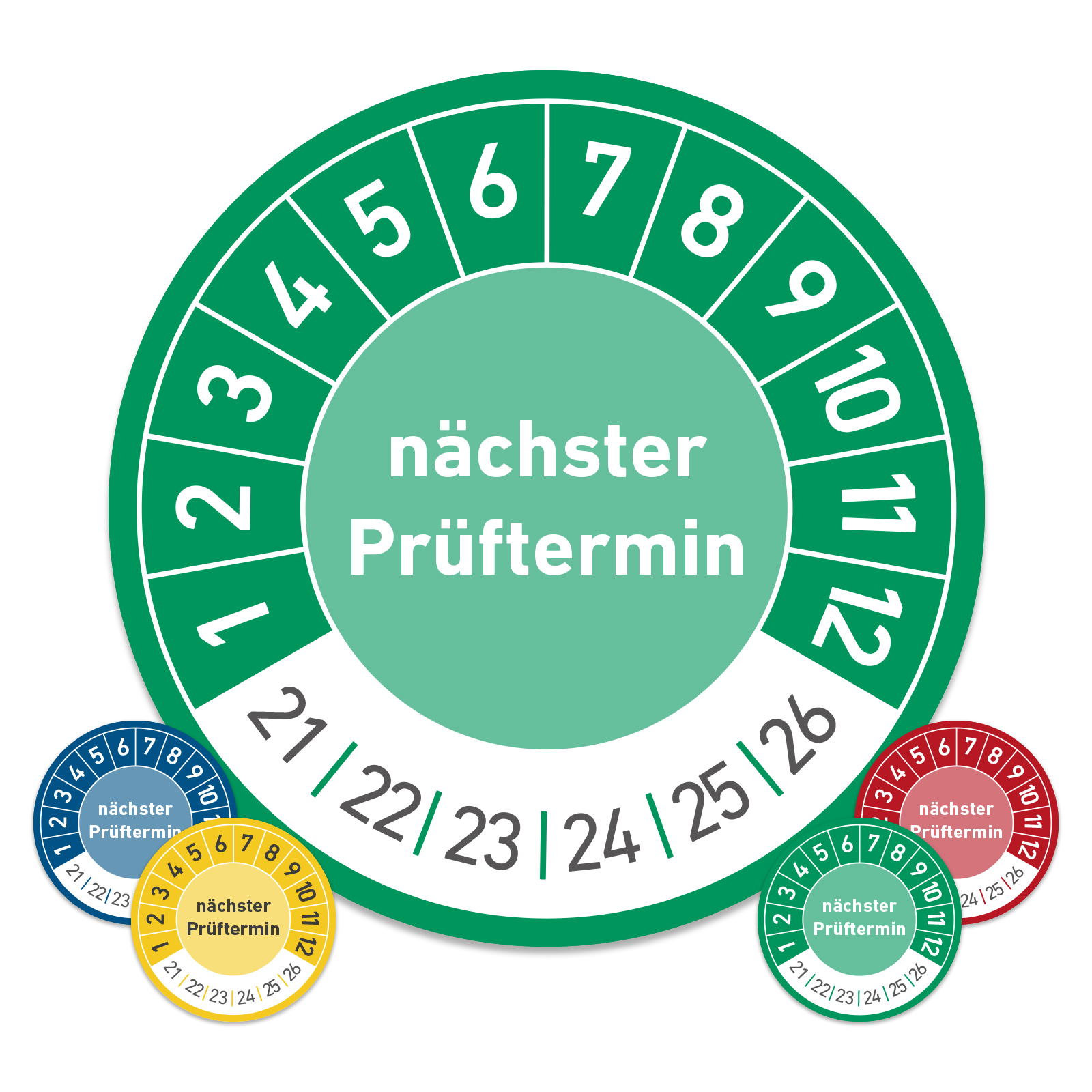 Nächster Prüftermin Prüfplakette universal nutzbar