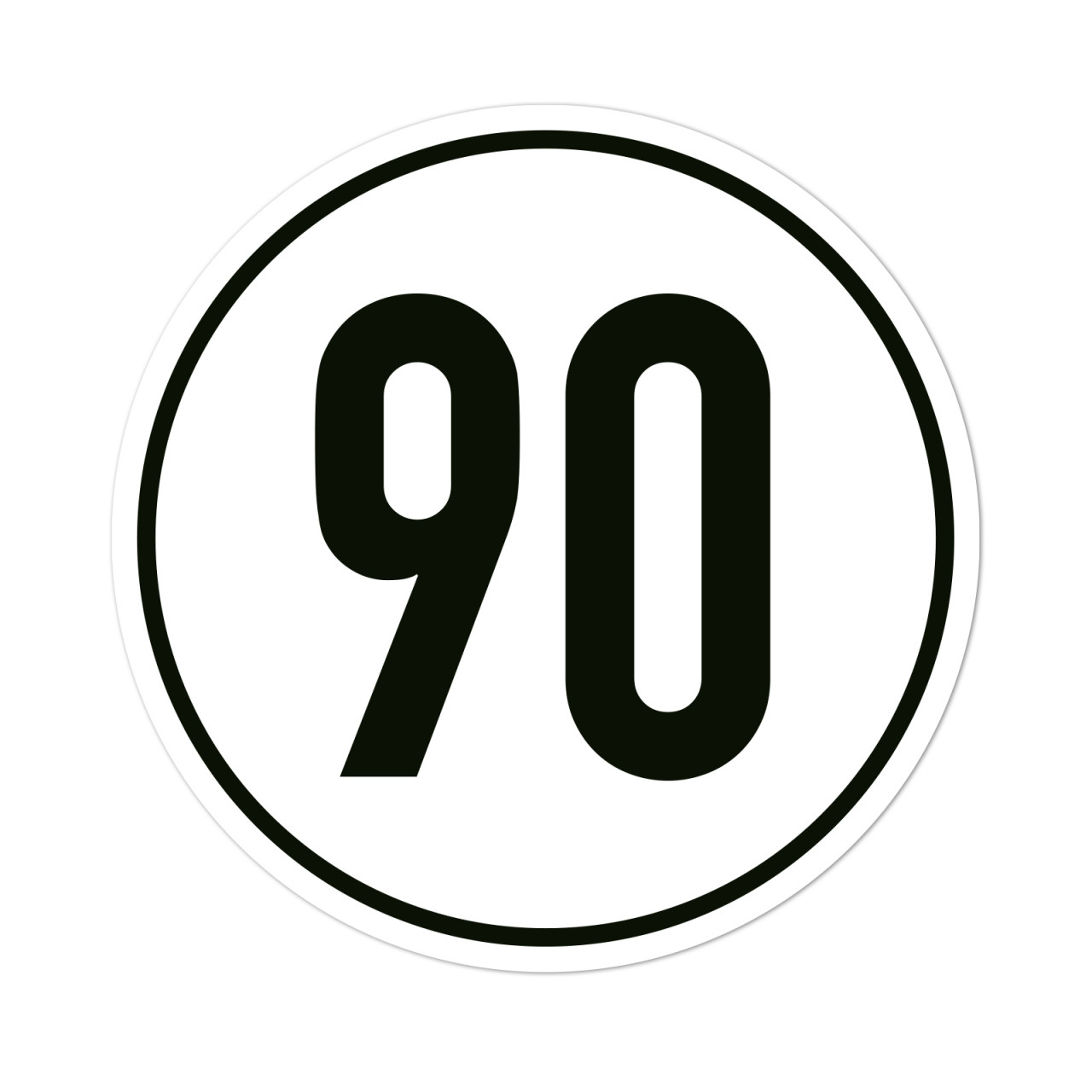 Verkehrszeichenaufkleber gemäß §58 StVZO 10cm20cm Durchmesser